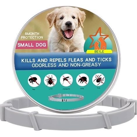 Collares Antiparasitarios para Perros - 8 Meses de Protección contra Leishmaniosis, Pulgas, Garrapatas, Mosquitos, Ácaros y Piojos - Collar Antiparasitario Perros Pequeños