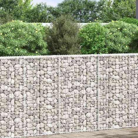 Vidaxl – Gabion surélevé trapezium en acier galvanisé 100x20x100 cm – Remplissage avec pierres ou gravier – Résistant aux intempéries et durable