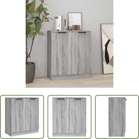 Holzwerkstoff - Sideboard Grau Sonoma 60x30x70 cm Holzwerkstoff (1/5)