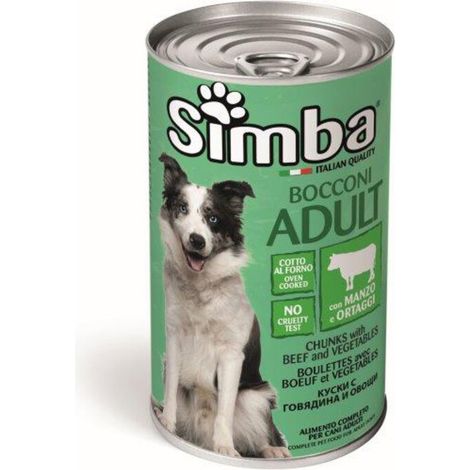 CIBO CANE MONGE SIMBA 1230 G BOCCONC MAN VERD