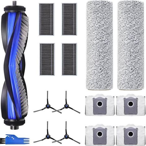 X8 Accessoires de Rechange Compatibles avec ECOVACS DEEBOT X8 PRO OMNI / X8 OMNI Robot Aspirateur, 1 Brosse Principale, 4 Filtres, 4 Brosses Latérales, 2 Roller, 4 Sacs à Poussière (1/5)