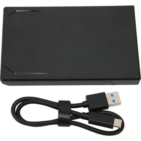 Boîtier de disque dur 2.5 pouces pour SSD mécanique, connecteur USB-C 3.1, boîtier universel pour ordinateur (1/5)