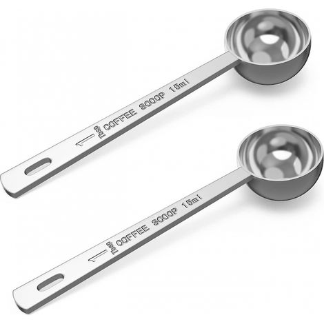 BEBUSINGOTO 1 Esslöffel Messlöffel Teelöffel, 15 ml Teelöffel mit langem Griff, 2er-Set (1/5)