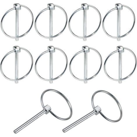 Goupille Clip 10 PCS Goupilles clips agricoles 4,5mm Remorque Broches Assortiment Kit pour Voiture Fermeture Remorque Tracteur Tondeuse Ferme (1/5)