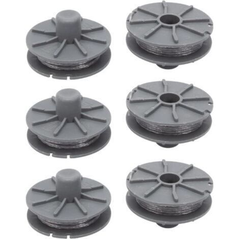 5307-20 Bobine de fil de rechange 6 Pièces pour Gardena Coupe-bordure - Diamètre : 1,6 mm - 6,1 m - Pour type 9805, 9806, 9807, 9808, 9809, 9827, 8846, 8847, 8848, 9870, 9872, 9874 (1/4)