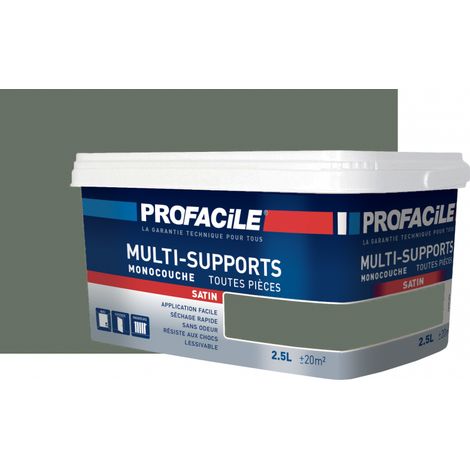 Peinture intérieure multi-supports, satin, murs, plafonds, boiseries, radiateurs, sans odeur, plusieurs teintes PROFACILE 677165 2.5 litres