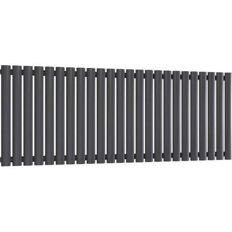 Reina Neva Single Designer Horizontal Radiator 550mm H x 1416mm W Anthracite (1/5)