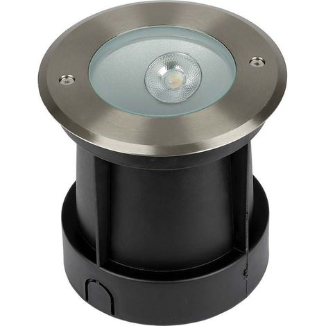 V-TAC VT-7679 Spot encastrable rond LED COB 8W angle oblique 20° blanc naturel 4000K aluminium argenté IP67 - sku 218621 (1/5)