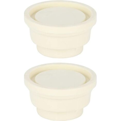 Tampon D'échelle De Piscine 2 Pièces Embouts D'échelle pour Piscine Creusée Ensemble De Pare-Chocs en Caoutchouc Blanc pour Échelles De Piscine, Pièces De Rechange Universelles (1/5)