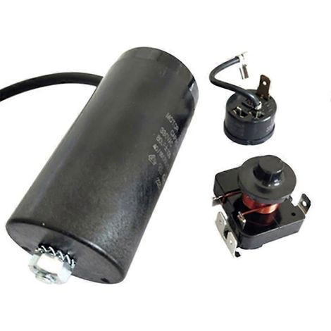 Kit de protection de relais de démarrage avec condensateur JKD CD60 80UF 330V et condensateur 1/2HP pour compresseur de réfrigérateur-congélateur ( ) (1/5)