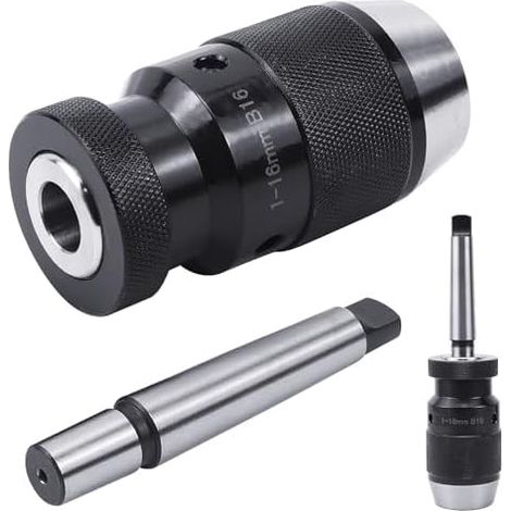 Schnellspannbohrfutter B16 - Bohrfutter Adapter mit Mk2 Kegeldorn Präzisionsbohrfutter für Drehbank-Bohrmaschine Mk2