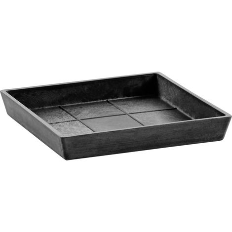 Ecopots Untersetzer quadratisch 25 für Blumentopf - L 22 cm x B 22 cm x H 2,6 cm - Innen- und Außenbereich
