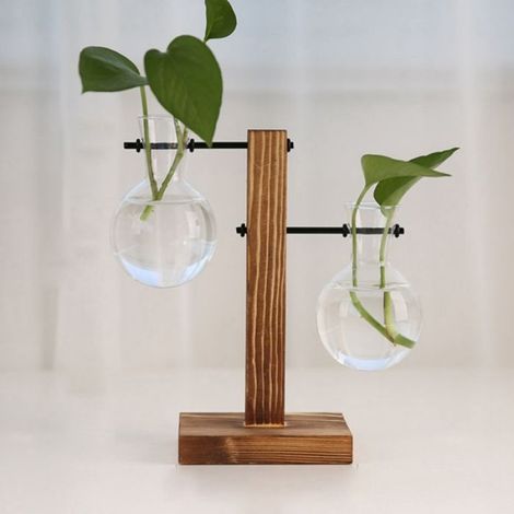 Stations de Propagation de Plantes B Terrarium de Plantes de Bureau, JardinièRe en Verre avec Support, Station de Propagation pour (1/5)