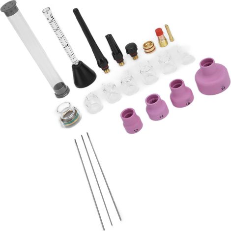Kit de buse de soudage à l'arc sous argon, débitmètre de gaz, aiguille en tungstène, joint d'étanchéité 1,6 mm pour WP-17/18/26 (1/5)