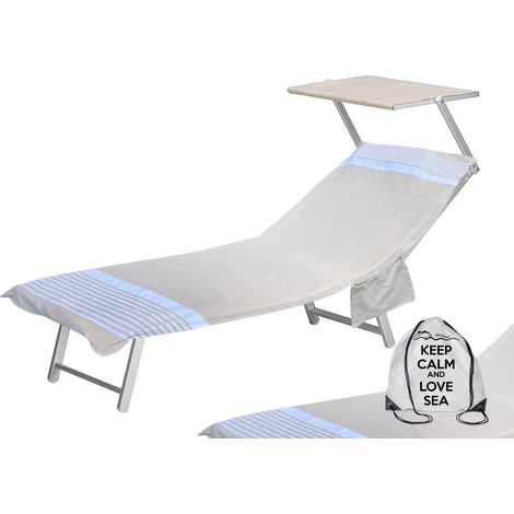TELO MARE fouta LETTINO ALVIN BEIGE in cotone BEDDY BEACH © CON TASCHE MISURA CM. 75 X 195 e zaino SPIAGGIA (1/5)