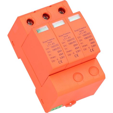 Dispositif de protection contre les surtensions triphasé 40 kA CC 1000 V CC pour applications photovoltaïques avec télécommande (1/5)