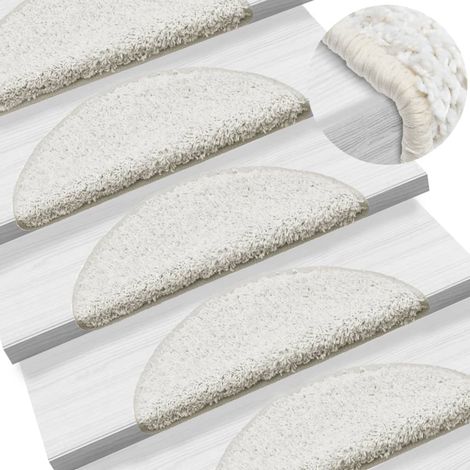 15 peldaños de escalera blancos con tiras adhesivas 56 x 20 cm DEC023566 (1/5)