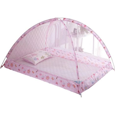 Filet anti-insectes pour lit bébé pliable, moustiquaire respirante en acier, installation sans outil, protection nourrisson (1/5)