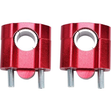 1 paire de rehausseurs de guidon colliers de barre 22 mm 28 mm pour accessoires moto custom rouge (1/5)