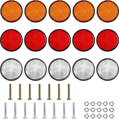 15 Pcs Round Reflector 58 mm Reflector Trailer (1/5)