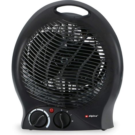 Chauffage Soufflant Électrique LQ801 2000W Air Chaud Froid Thermostat Réglable Protection Surchauffe Portable pour Bureau Chambre Camping Noir (1/5)