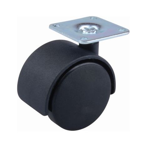 50-mm-Möbelrolle mit schwarzer Platte SANS MARQUE