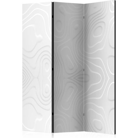 Paravento - Room divider - White waves I - 135x172 (1/4)
