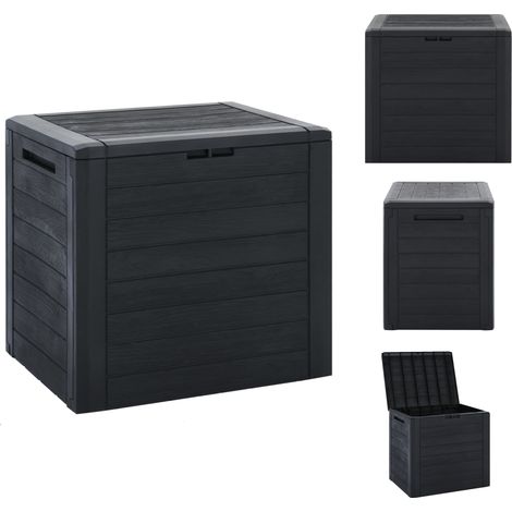 Gartenboxen - Living Gartentruhe Anthrazit 58,5x46x55 cm Polypropylen (1/5)