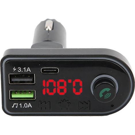 FM-Transmitter, MP3-Player, Bluetooth Version 5.0, Digitalanzeige, farbige Innenraumbeleuchtung, Freisprecheinrichtung