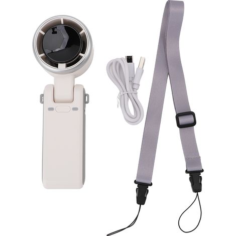 Ortviai Ventilateur Portable 3-en-1 Main/Col/ Bureau avec Écran LED, 5 Vitesses, Batterie 3600 mAh, Pliable 150° (1/5)
