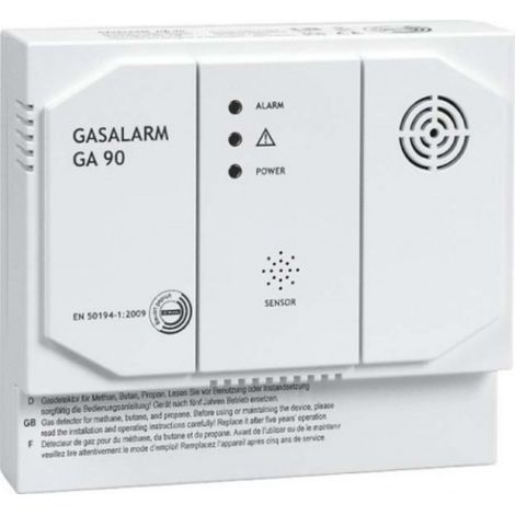 Indexa GA90-12 Gasmelder 12VDC mit Relais, Methan Propan Butan