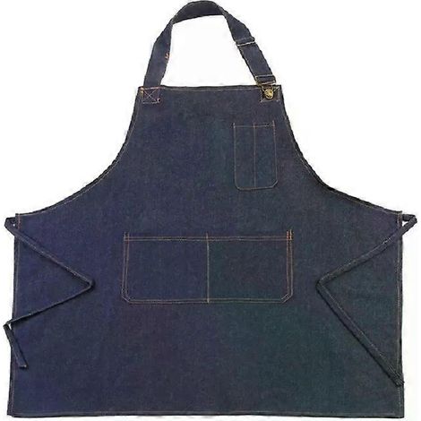Tablier en denim - Modèle dos nu ajustable pour plus de confort (1/5)