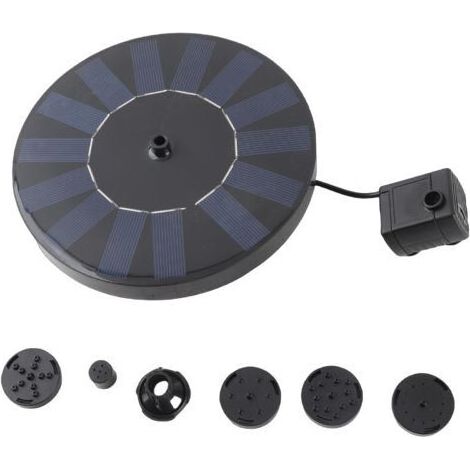 Solarpumpe für schwimmenden Gartenbrunnen mit 4 Sprühdüsen, ideal für Schwimmbecken und Teiche, zur Dekoration im Außenbereich (1/5)