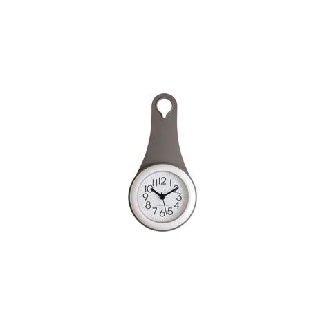 Réveil silencieux compact avec ventouse pour salle de bain/cuisine, mini-réveil créatif – Gris – (1/5)