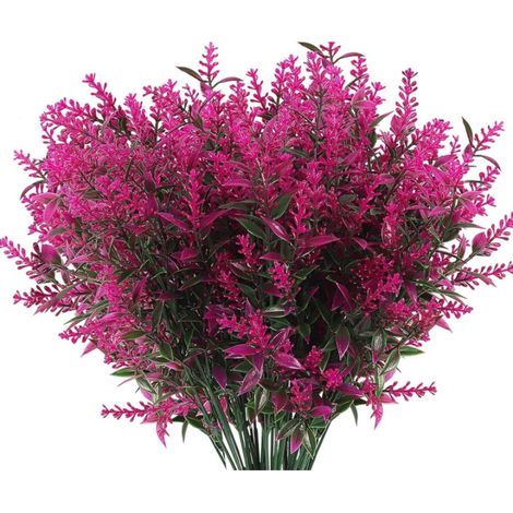 künstliche Lavendelpflanzen für den Außenbereich, wetterfeste Kunststoffbüsche, Kunstrasen für alle Jahreszeiten, langlebige künstliche Fuchsienblumen