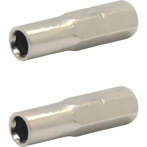 2 Pièces Tournevis De Precision, Douilles Tournevis Hexagonales 6.35 Mm Adaptateur D'Embout 1/4 Pouce pour Micro Embouts Forme 4 Mm, Micro Tournevis (1/5)