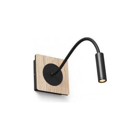 MOOD SQ Lámpara lector negro y madera (1/5)