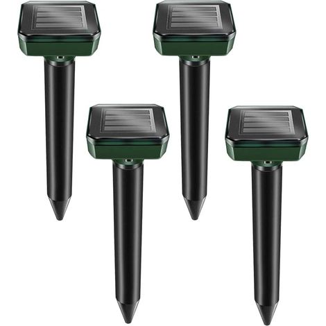 MINKUROW 4 Pacchi Solari Repeller Talpa - Ultrasuoni Repeller Talpa - Rimozione Di Talpe Ad Energia Solare Per Talpe, Serpenti, Arvicole, Gopher E Altri Animali (4) (1/5)