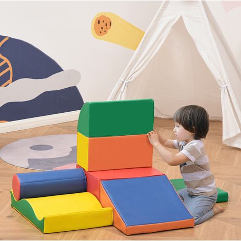 Set de 7 Blocs de Construction Doux pour Enfants de 1 à 3 Ans pour la Maison et l'École, Multicolore (1/5)