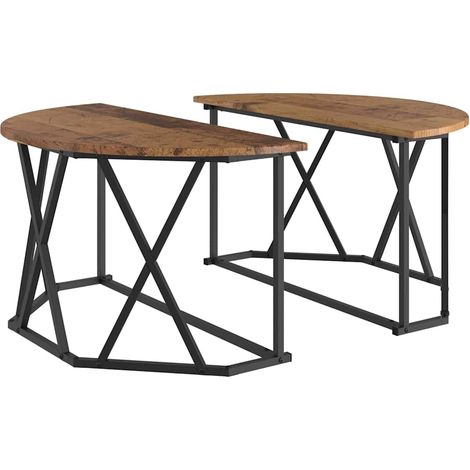 Table basse,Table d'appoint,Table de Salon Bois ancien 80 x 80 x 42 cm CFW97043 (1/5)
