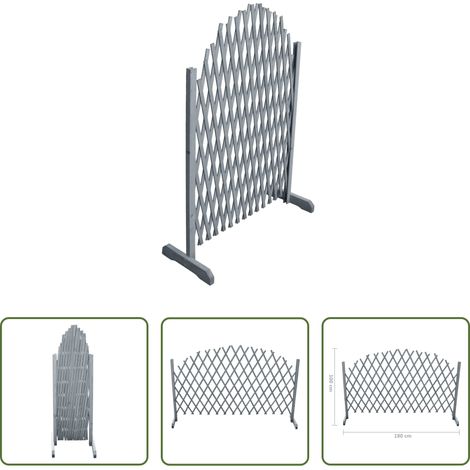 Clôture bois -  Clôture en treillis bois de sapin massif 1,8x1 m gris (1/5)