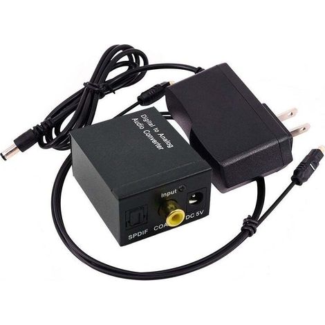 Convertisseur Audio numérique vers analogique Coaxial optique numérique Coaxial Toslink vers analogique Rca L/r convertisseur Audio amplificateur (1/5)