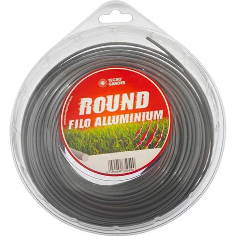 Blister filo Grigio Ossido Alluminio Quadro diametro 4 mm Lunghezza 30 metri