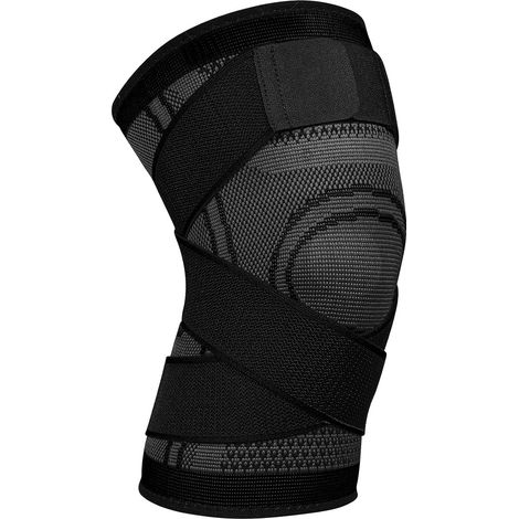 Genouillère orthopédique pour hommes et femmes, genouillère de compression pour la salle de sport, réglable, antidérapante, bande orthopédique pour l'arthrose du genou, les lésions du ménisque, le spo (1/5)