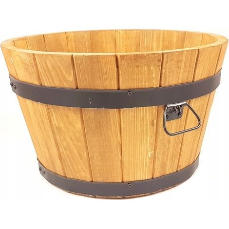 Pot de fleur en pin 50xH31 chêne