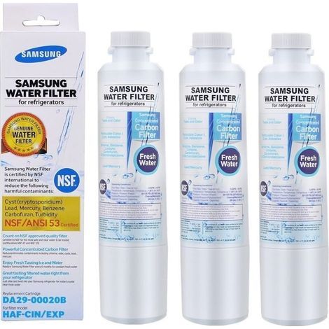 3pcs filtre à eau pour réfrigérateur Filtre à eau DA29-00020B pour réfrigérateur - Compatible avec Samsung DA29-00020B, DA29-00020A, HAF-CIN/EXP, NSF 42&53&401 (1/5)