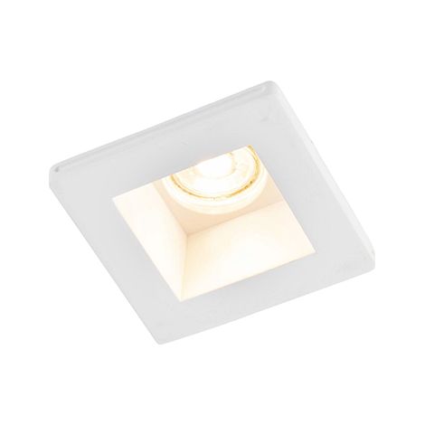 Recessed Spot White 12cm Square - Gypsy Stucco