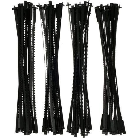 Lot de 80 lames pour scie à chantourner 127 mm Lames de scie à chantourner avec tige 10/15/18/24 dents Lames de scie à chantourner pour scie à chantourner en acier au carbone Ensemble de lames (1/5)