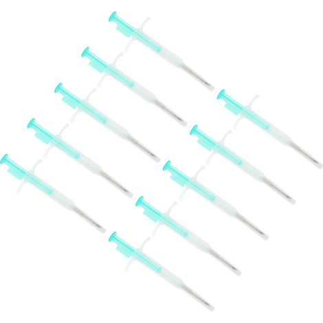 Lot de 10 micropuces d'identification pour animaux de compagnie (134,2 kHz), sûres et légères, avec 10 étiquettes, pour le bétail, les poissons et la faune sauvage. (1/5)