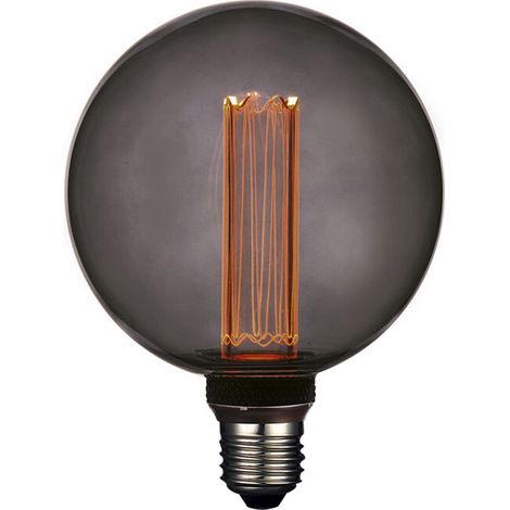 Bombilla Decorativa LED E27 4W 1800K Globo G125 en Cristal Gris